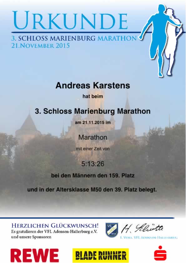 Schloss Marienburg Marathon